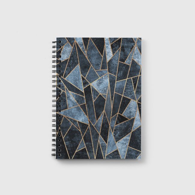 Shattered Soft Dark Blue - Notebook