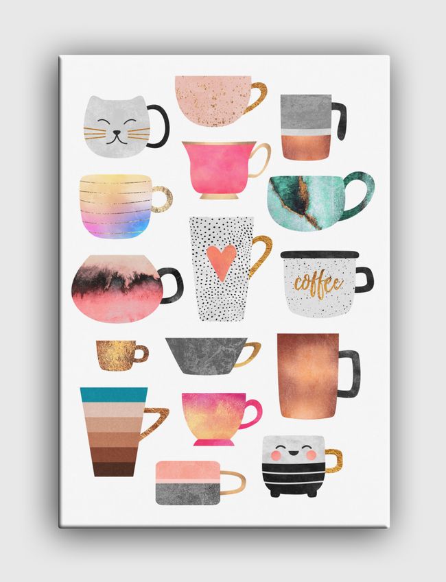 Coffee Cup Collection - Canvas