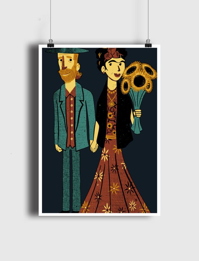 Love is Art Frida Van Gogh - Poster