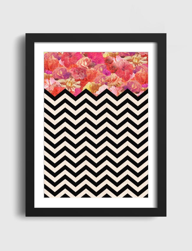 Chevron Flora - Artframe