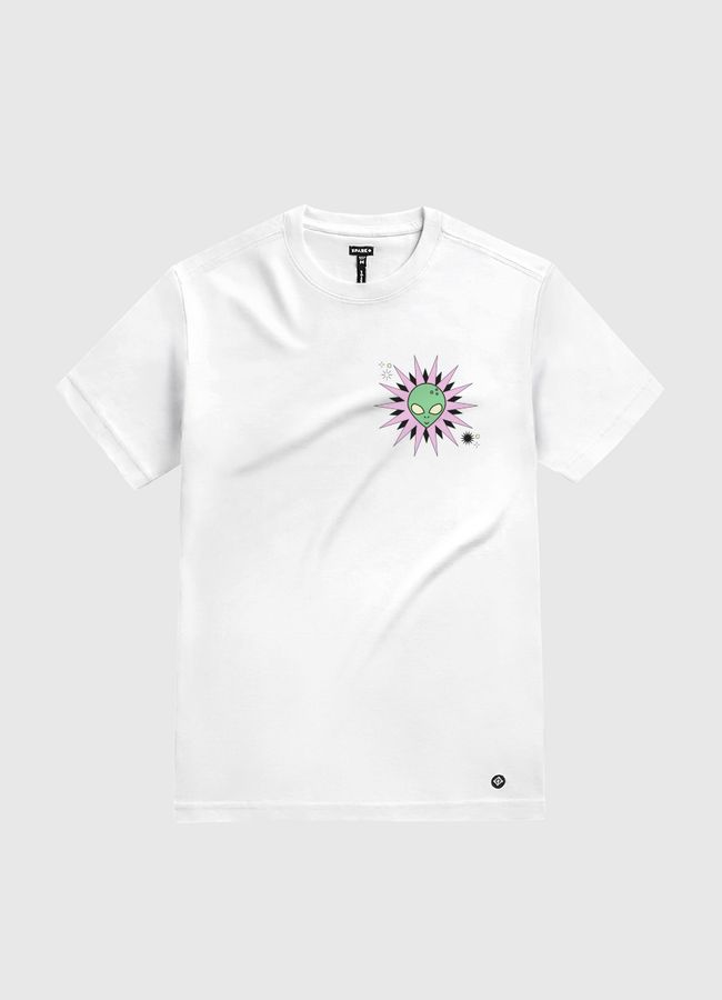  retro green pink alien - White Gold T-Shirt