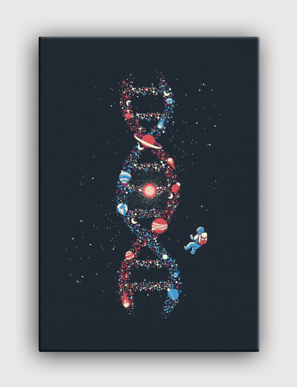 DNA Astronaut Galaxy Canvas