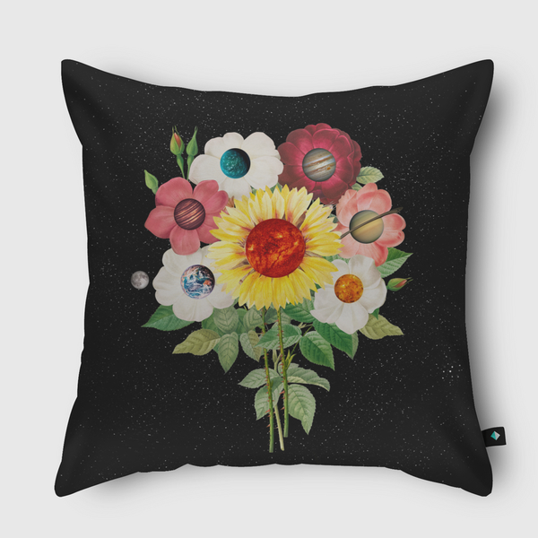 SunFlower System Planets Throw Pillow