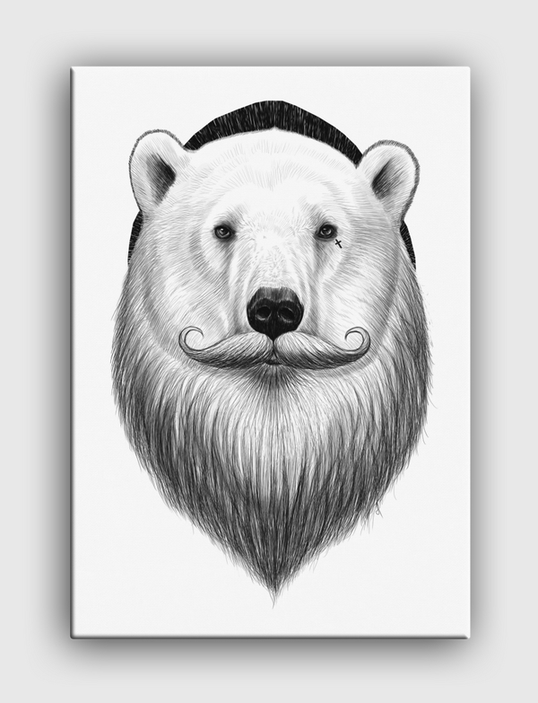 Bearded polar bear Canvas