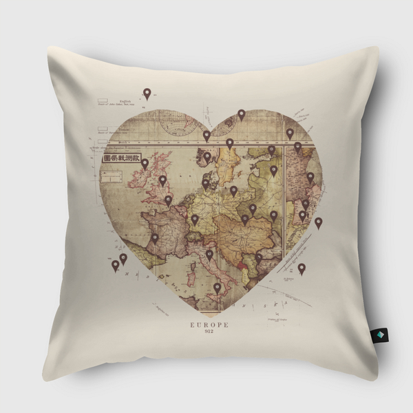 Love to Travel Throw Pillow