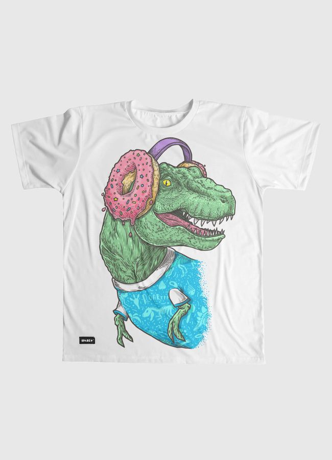 T-rex with headphones - Men Graphic T-Shirt