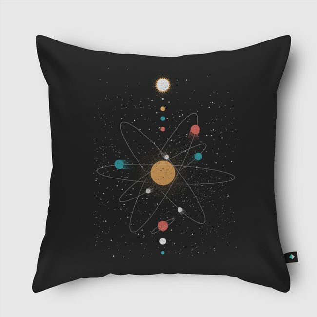 Atom Universe Minimalist - Throw Pillow