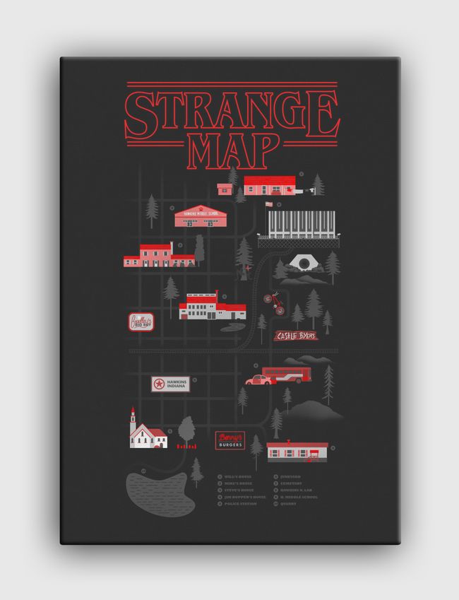 Strange Map - Canvas