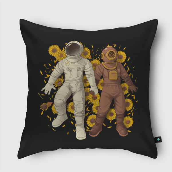 Astronaut Scuba Diving Throw Pillow