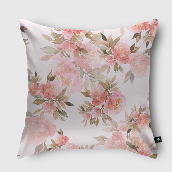 Blooming peonies Throw Pillow