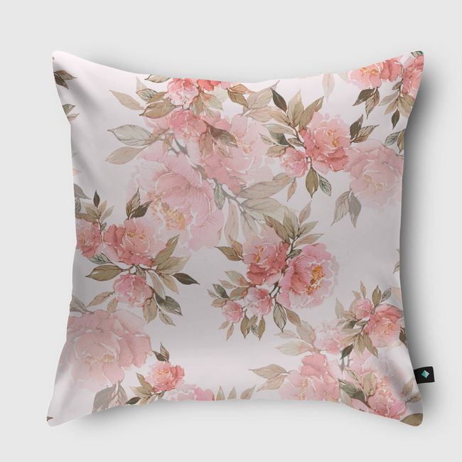 Blooming peonies - Throw Pillow