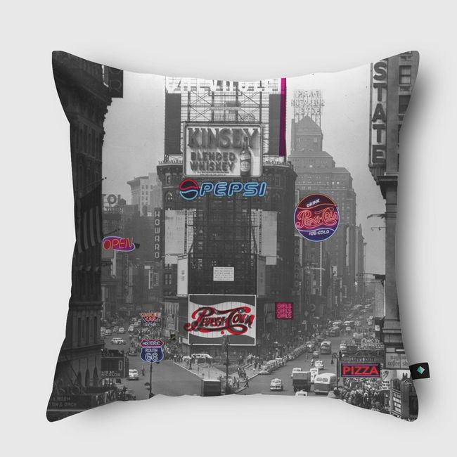 nyc vintage  - Throw Pillow