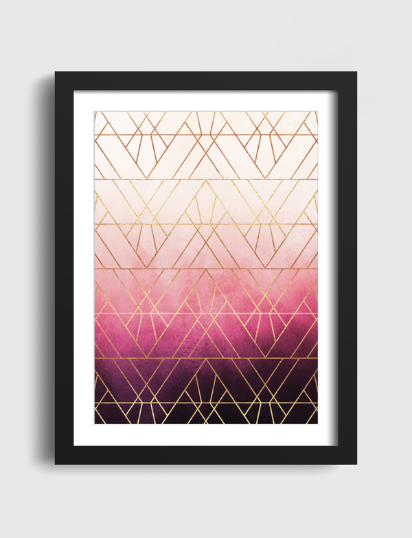 Pink Ombre Triangles Artframe