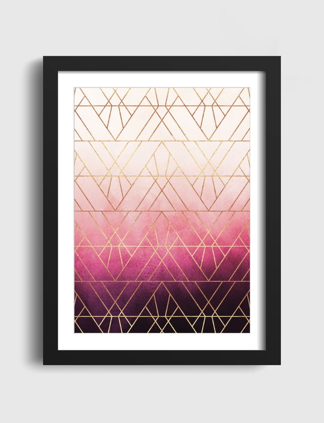 Pink Ombre Triangles - Artframe