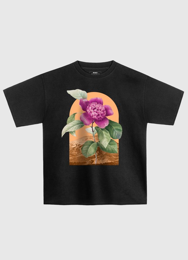 Floral Landscape Camellia - Oversized T-Shirt