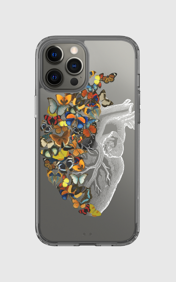 Butterfly Vintage Heart Clear Case