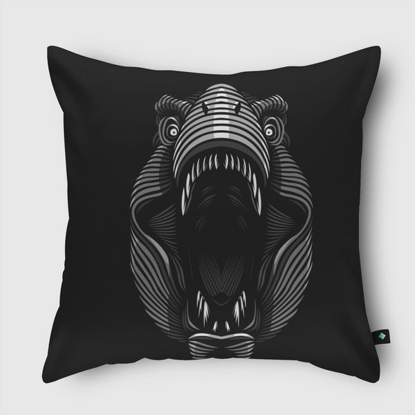 T-Rex lines Throw Pillow