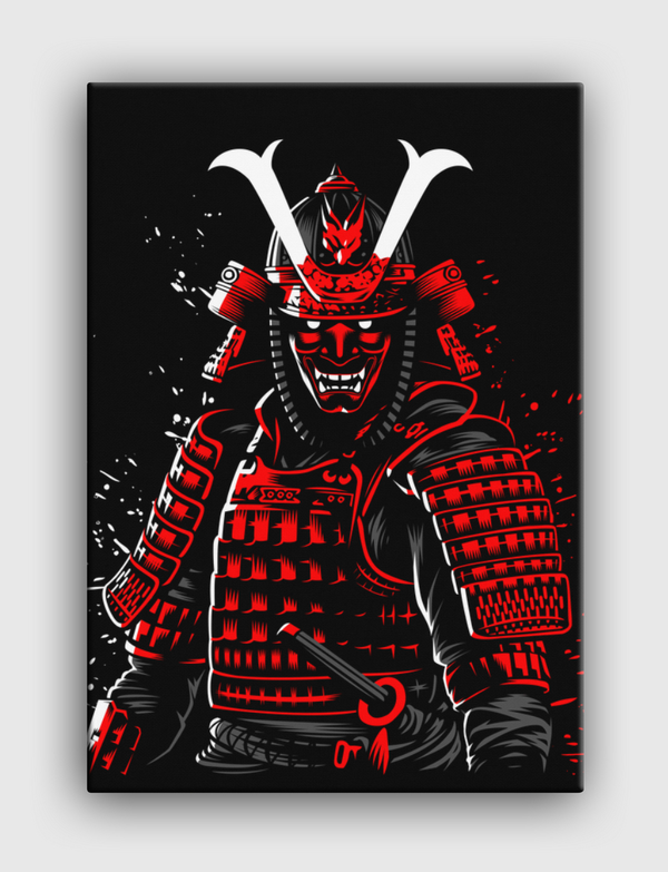 Samurai red Canvas