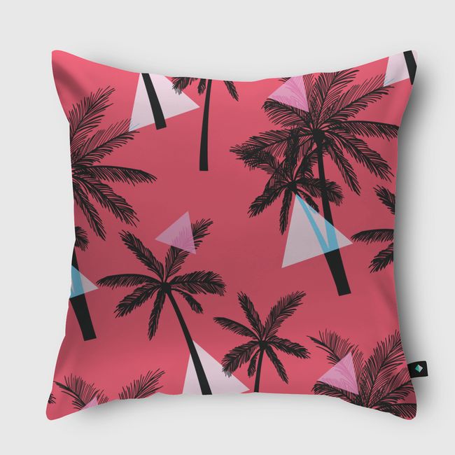  tropical with leaves - Throw Pillow