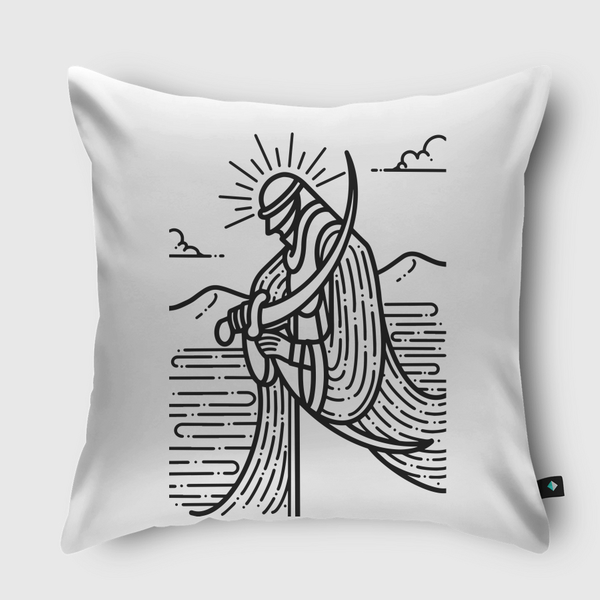 Al Sa'alika Throw Pillow