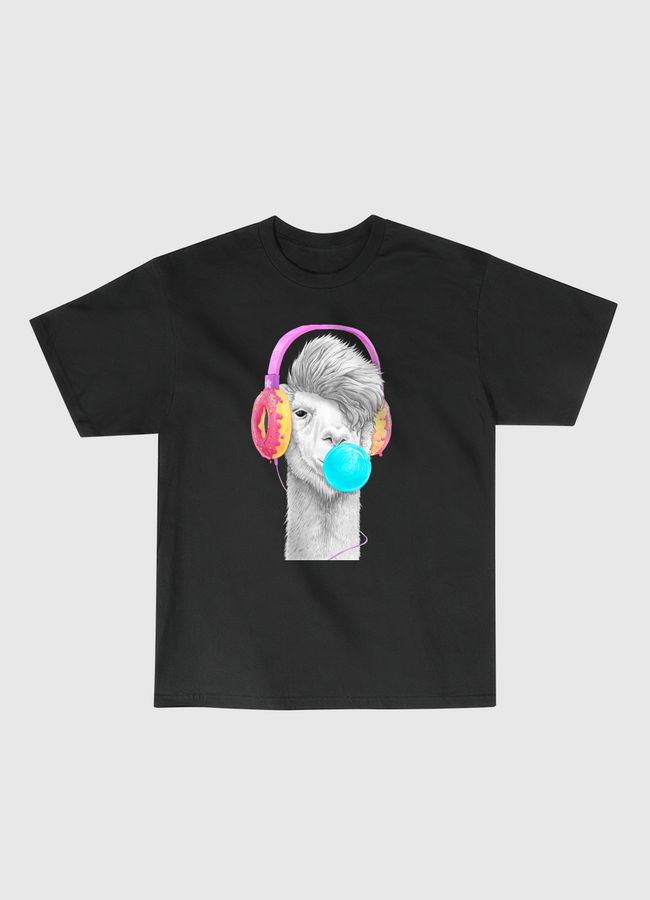 Lama in headphones - Classic T-Shirt