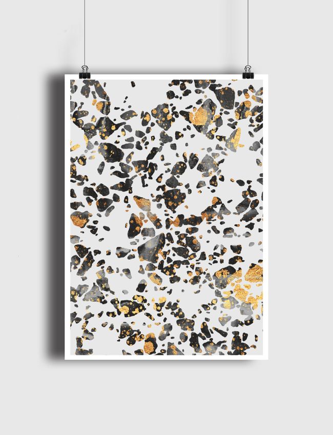 Gold Speckled Terrazzo - Poster