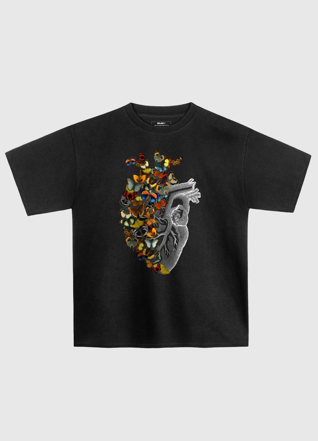Butterfly Vintage Heart - Oversized T-Shirt