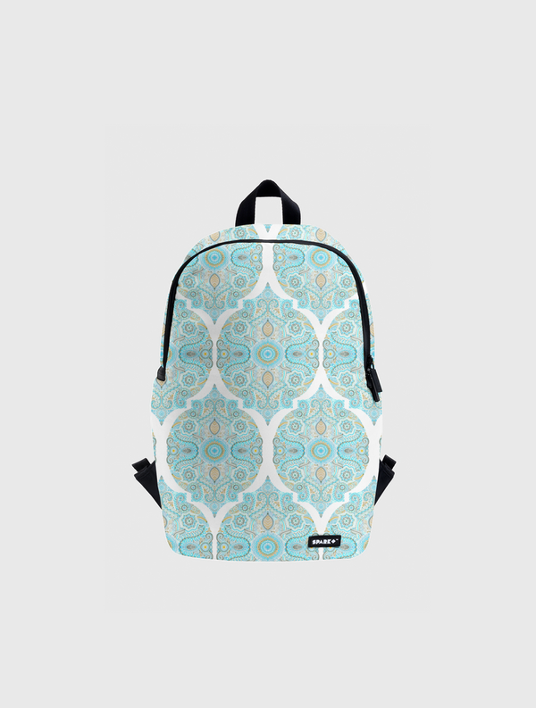 Aqua & Tan Doodle Pattern Spark Backpack