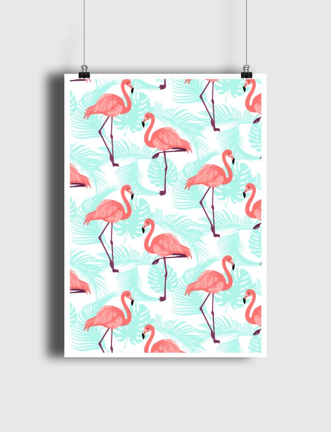 Flamenco summer pattern - Poster