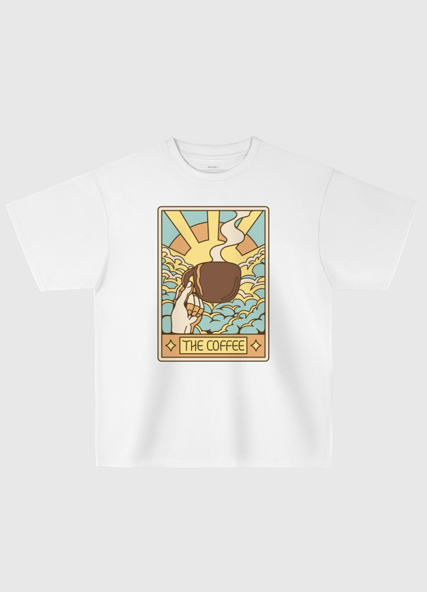 The Coffee Tarot Card Oversized T-Shirt