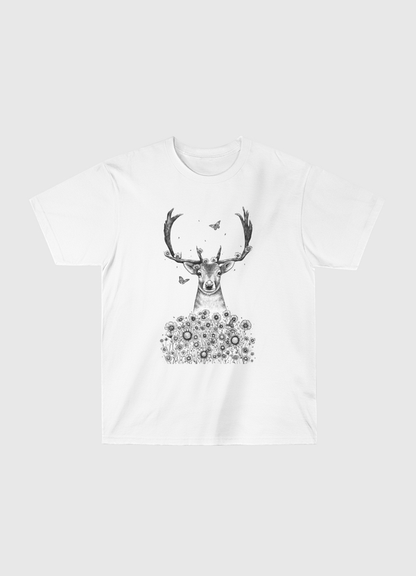 Deer in flowers Classic T-Shirt