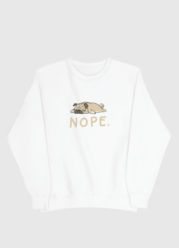 Nope Pug Men Sweatshirt