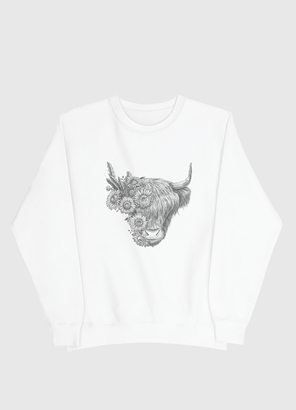 Floral bull Men Sweatshirt