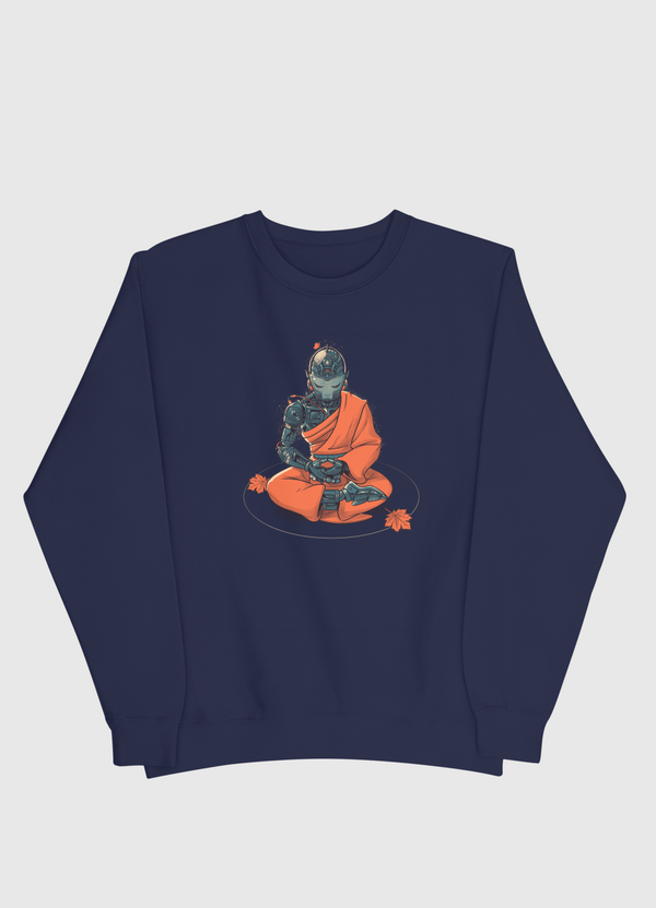 Meditation Robot Monk Men Sweatshirt