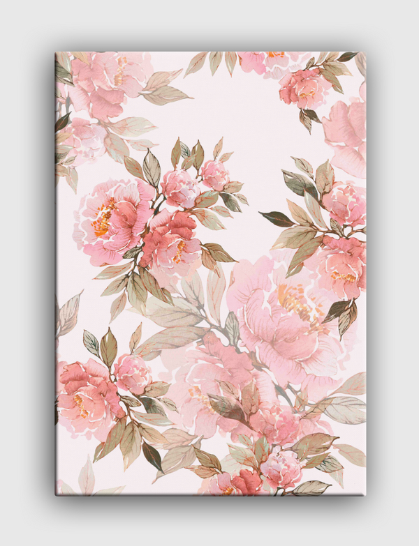 Blooming peonies Canvas