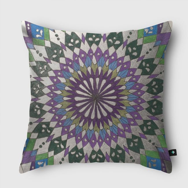 Silver mandala - Throw Pillow