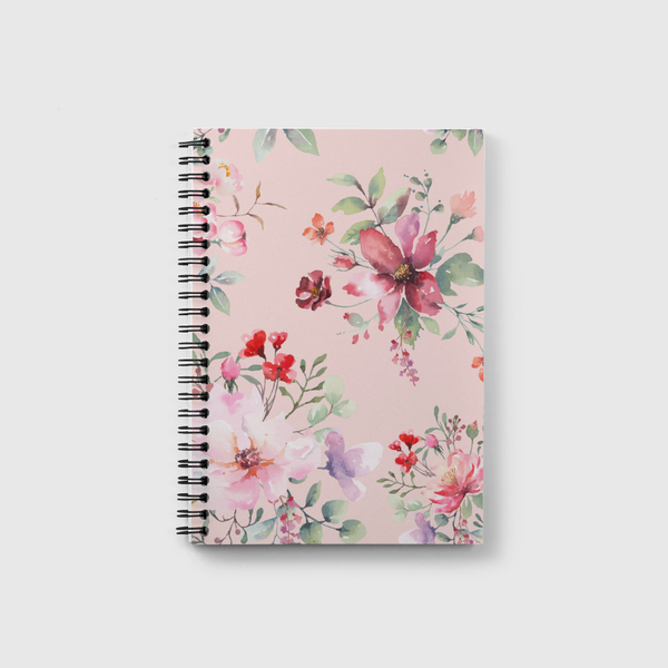 Floral Background Gifts Notebook