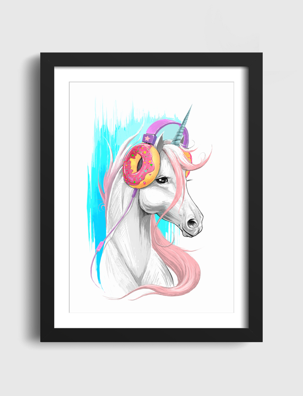 Unicorn in the headphones  Artframe