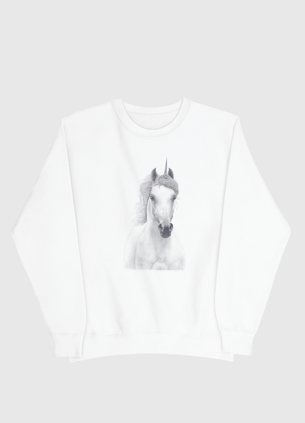 White unicorn Men Sweatshirt