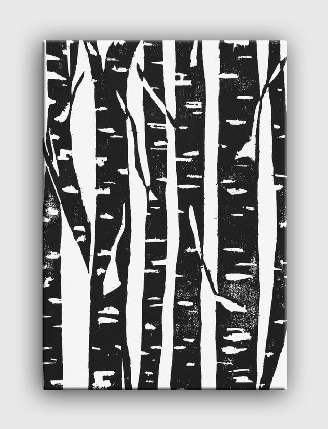 Woodcut Birches - Canvas