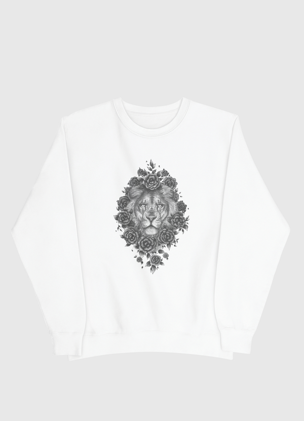 Lion in flowers Men Sweatshirt