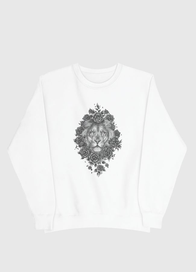 Lion in flowers - Men Sweatshirt