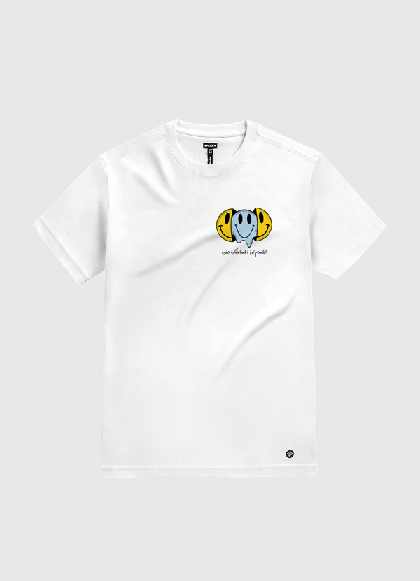 Smiley Face White Gold T-Shirt