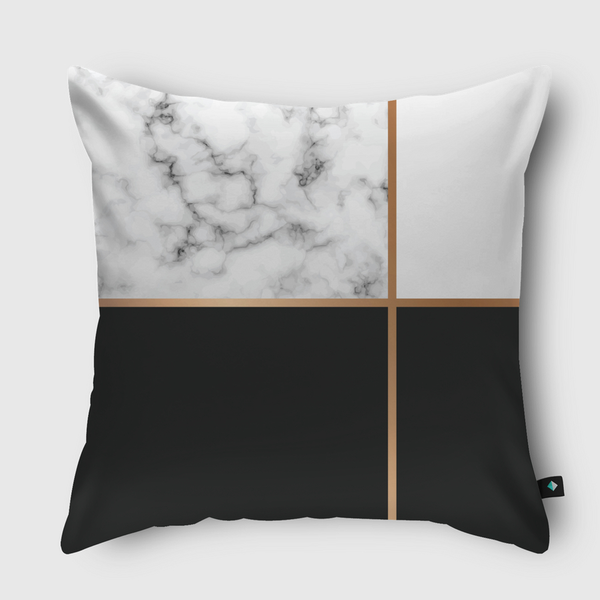 Marble and geometry Throw Pillow