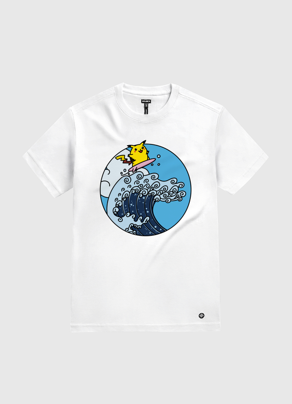 The Great Electric Wave White Gold T-Shirt