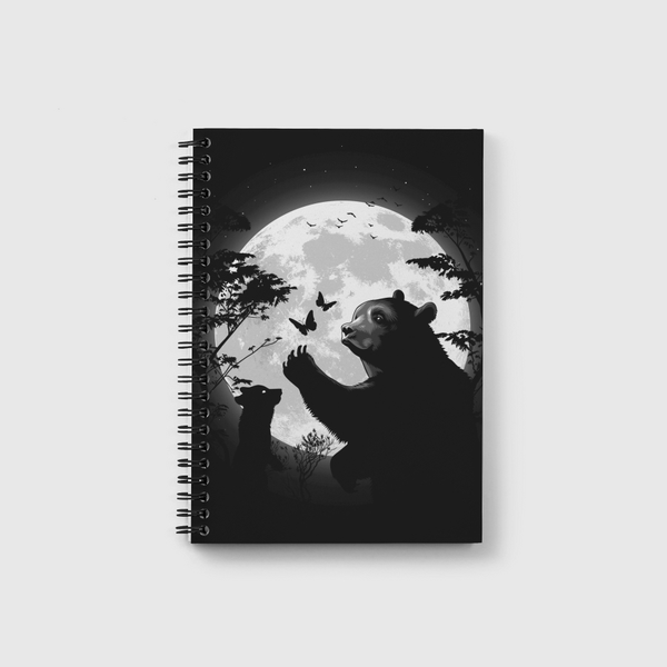 Mother bear under the moon Notebook