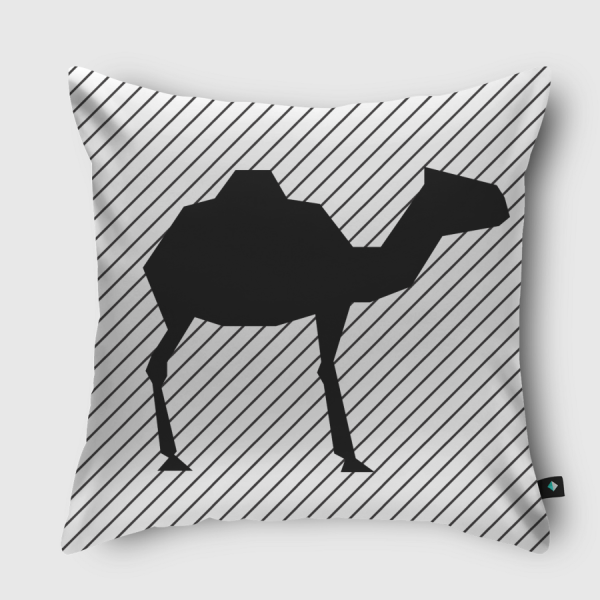 Camel Stripes Throw Pillow