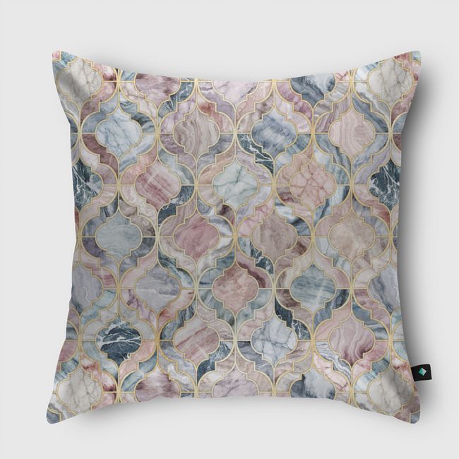 Marble Moroccan Tiles - Throw Pillow