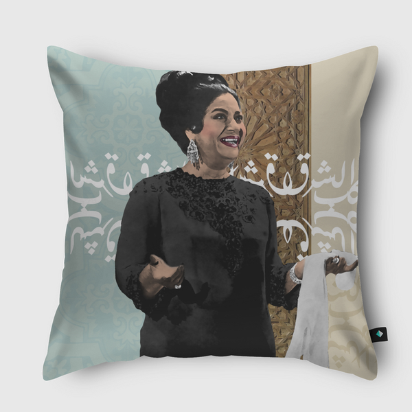 ام كلثوم Throw Pillow