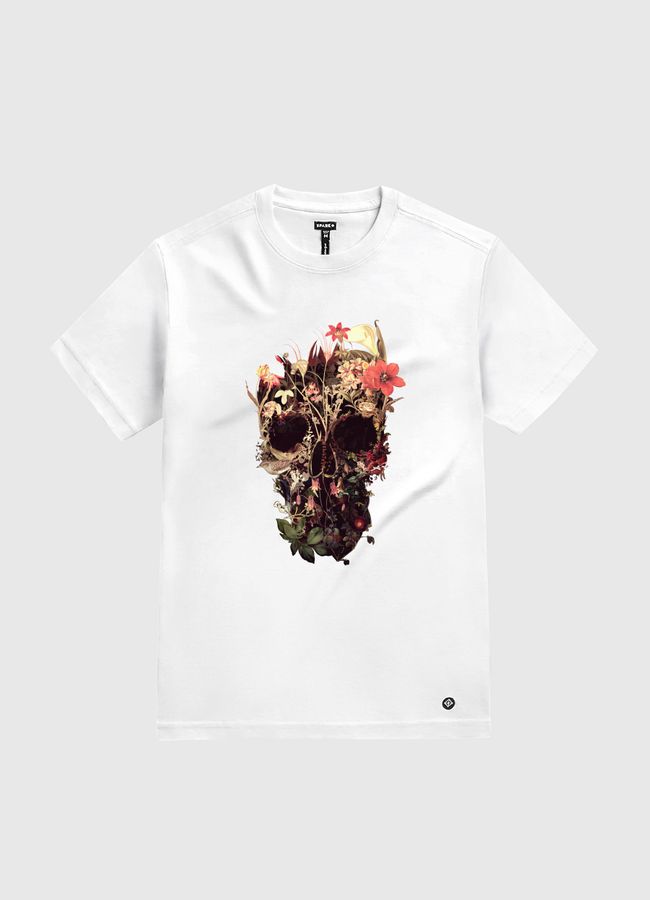 Bloom Skull - White Gold T-Shirt